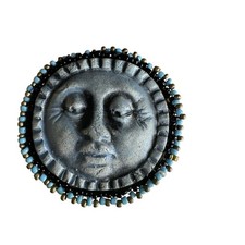 moonface polymer beaded unfinished Art Jewelry project Moon