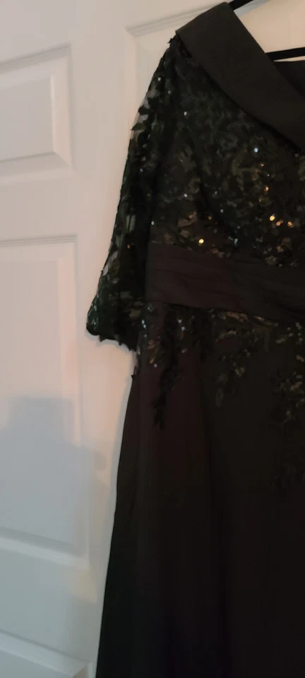 黑色蕾丝 Mother of The Bride 连衣裙 18W 码全新 — 第 3/4 张图片