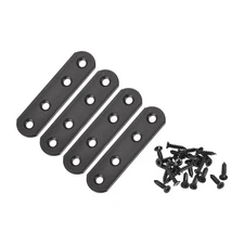 Flat Straight Brace Repair Plate, 78 x 20 x 3mm Iron 4 Pcs