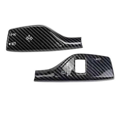 1 Set Lasting Carbon Fiber Car Wiper Automotive Turn Signal Switch Cover for BMW - Picture 3 of 7