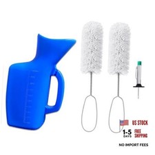 Angled Tire Lube Bucket Kit - 11.5" Lube Swabs  1 Quart Bottle  Tire blue