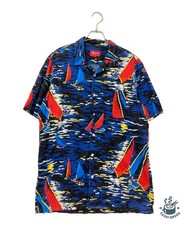 SUPREME HAWAIIAN SHIRT Size: L Blue x red Men