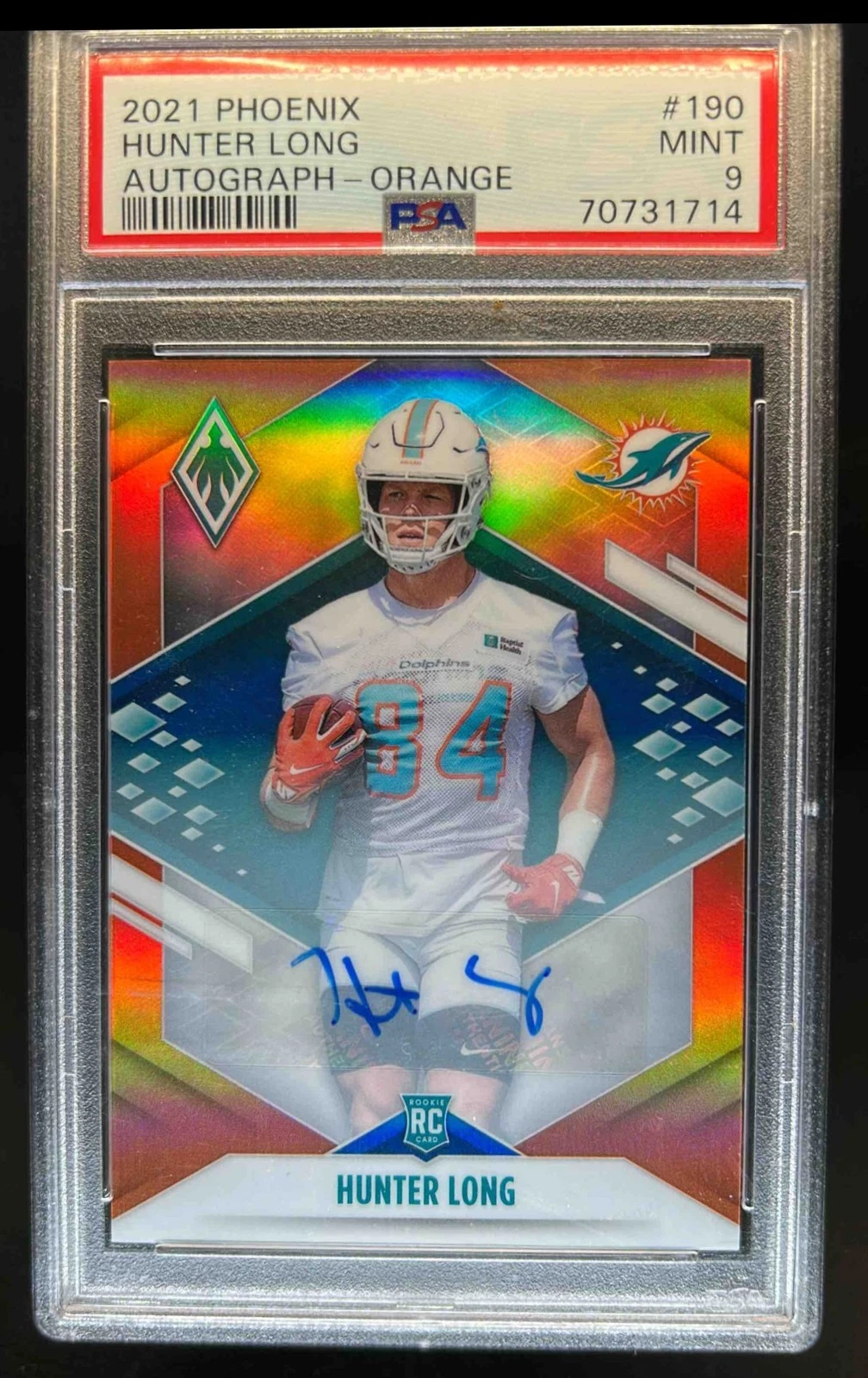 Hunter Long Panini Phoenix #190 Autograph-Orange