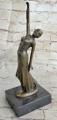 WONDER CHIPARUS WOMAN DANCER DANCE BRONZE STATUE SCULPTURE FIGURE DEAL SALE ART