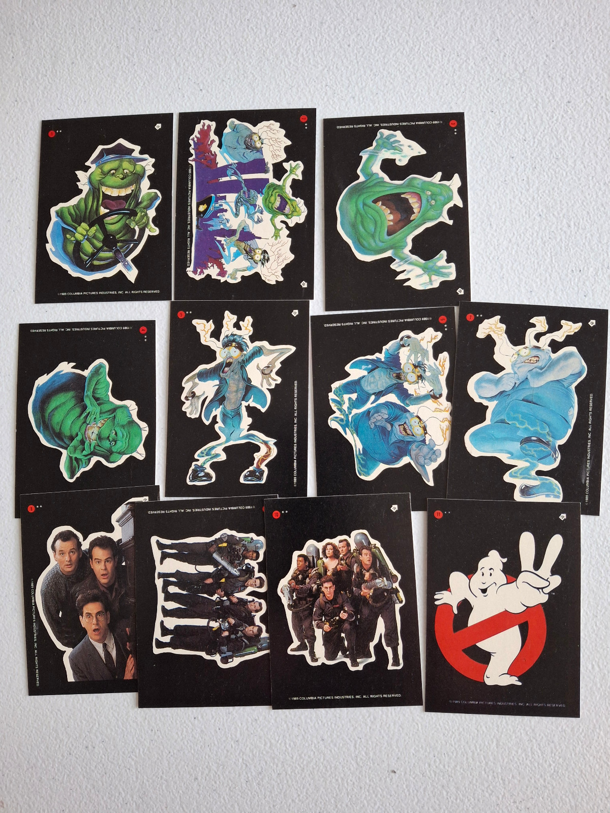 1989 Topps Ghostbusters II 2 ( 11 stickers #'d 1-11 ) | eBay
