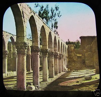 Glas Magische Laterne Dia MOSCHEE IN BAALBEK UM 1890 LIBANON