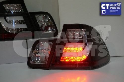 Black LED 3D Tail Lights for 98-01 BMW E46 3 Series 4D Sedan 318i 320i taillight - Picture 2 of 17