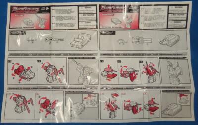 Hasbro Transformers Robots In Disguise ROLLBAR & ARMORHIDE Instruction Sheet