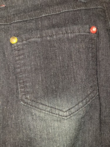 Level 25 Stretch Girls Jeans Size 16, Lace Up Sides Costume Rainbow Gay PrIde - Picture 9 of 12