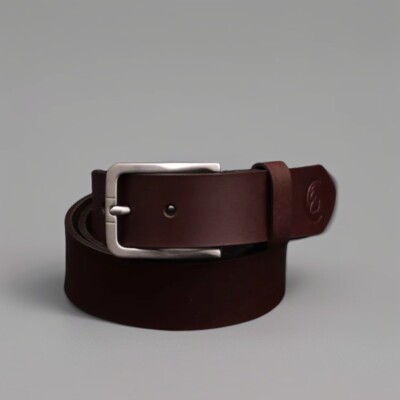 Men's Genuine Full Grain Leather Belt, Handmade 4cm