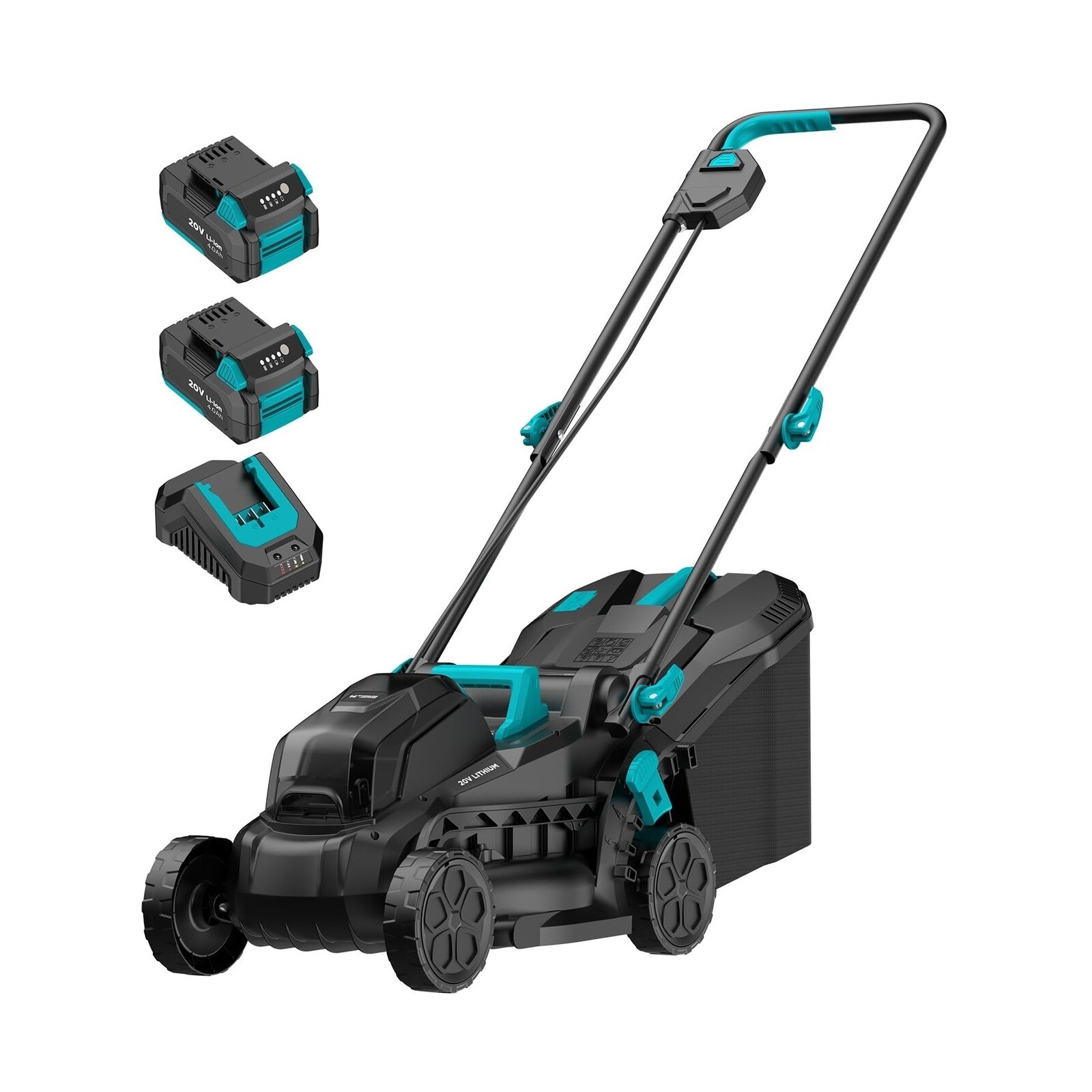 13-Inch 20V Cordless Brushless Lawn Mower with 5 Adjustable Heights