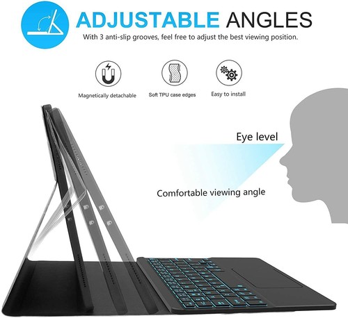 Backlit Touchpad Keyboard Case w/Pen Holder For iPad Air 4/5th Gen//iPad Pro 11" - Picture 37 of 50