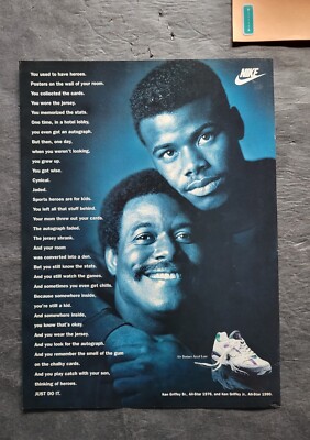 Ken Griffey Jr. & Sr. Air Trainer Accel Low Shoe Promo Print Advertisement 1992