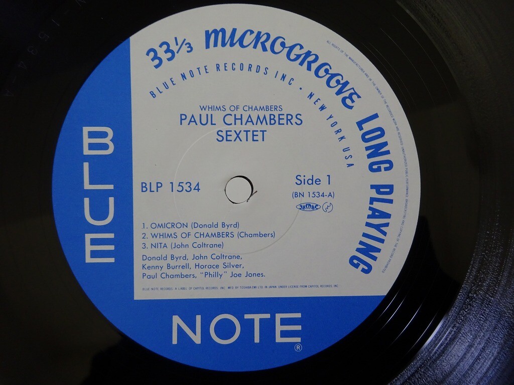 Paul Chambers Sextet Whims Of Chambers Blue Note BLP 1534