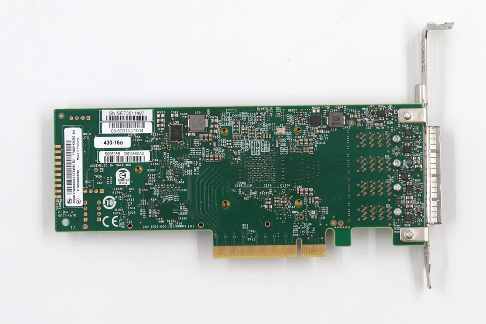 Lenovo ThinkSystem 430-16e 12Gb/s External Storage SAS/SATA HBA FRU P/N: 01KN503 - Image 4 of 4