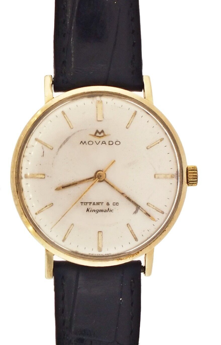 MOVADO TIFFANY &CO KINGMATIC 14K GOLD SWISS WATCH AUTOMATIC