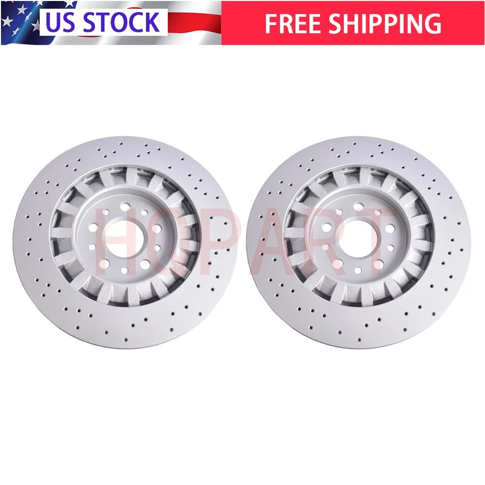 New For Maserati Ghibli Quattroporte Front Brake Rotors set of 2 670030935