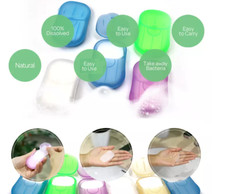 Portable Sheet Hand Soap Pack of 5/100 Pieces Camping Traveling