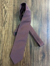 Men s Brooks Brothers 346 Pure Silk Neck Tie Maroon Blue Checkered 57 USA Made