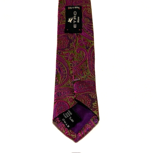 Etro Milano Tie Gorgeous Paisley Stunning Eye Catching Dapper Made in Italy - Picture 18 of 24