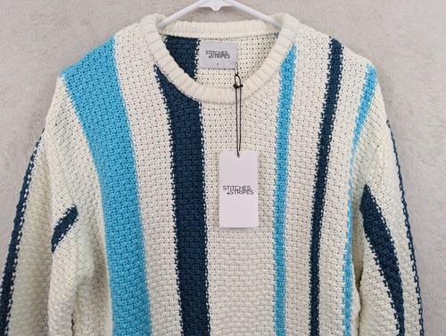 Maglione punti + righe tg S righe blu e bianche maniche lunghe 1682 - Foto 2 di 6