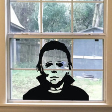 Halloween Holiday Decals Michael Myers Horror Living Room Sticker Funny Door Win