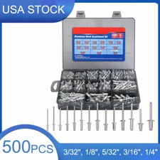 500PCS Pop Rivets Assortment Kit Aluminum Blind Rivets 14Size Blind Rivet