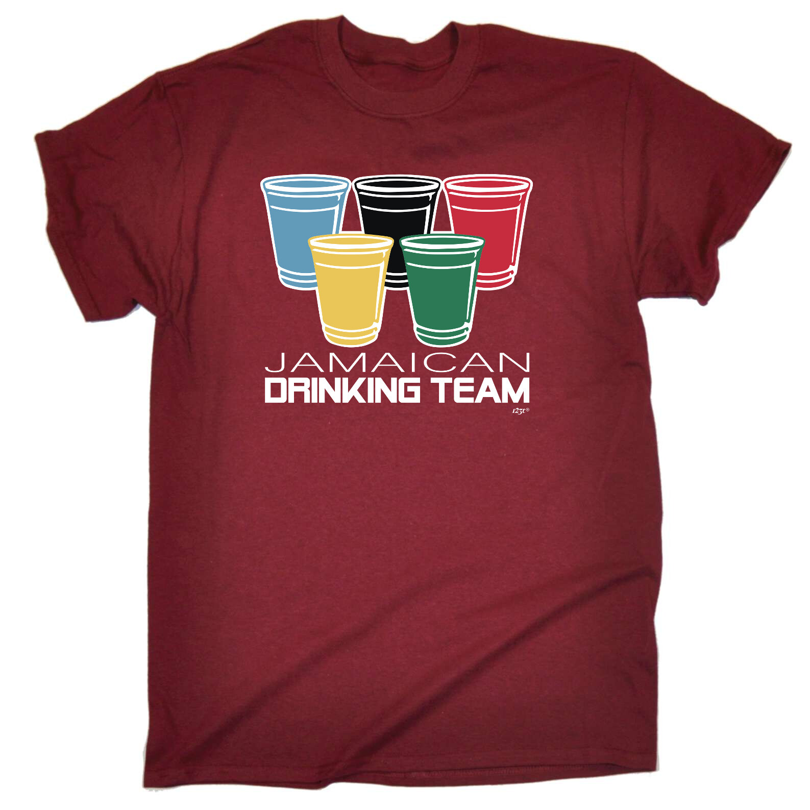 Jamaican Drinking Team Glasses - Mens Funny Novelty Gift T Shirt T-Shirt Tshirts