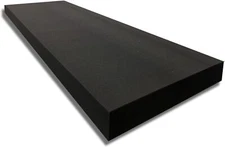 1" Thick x 24" Wide x 96" Long Charcoal High Density Foam Ideal for Foam Padding