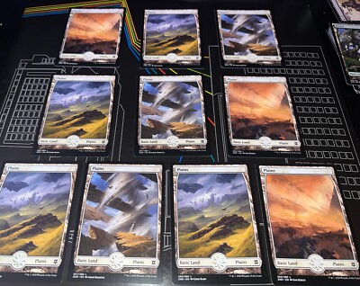 10 X Plains Random Art ZNR MTG Zendikar Rising FULL ART LAND NM/M