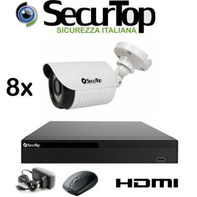 Securtop AHD 1080P Full HD Bullet 2mpx 8ch Video Surveillance Kit