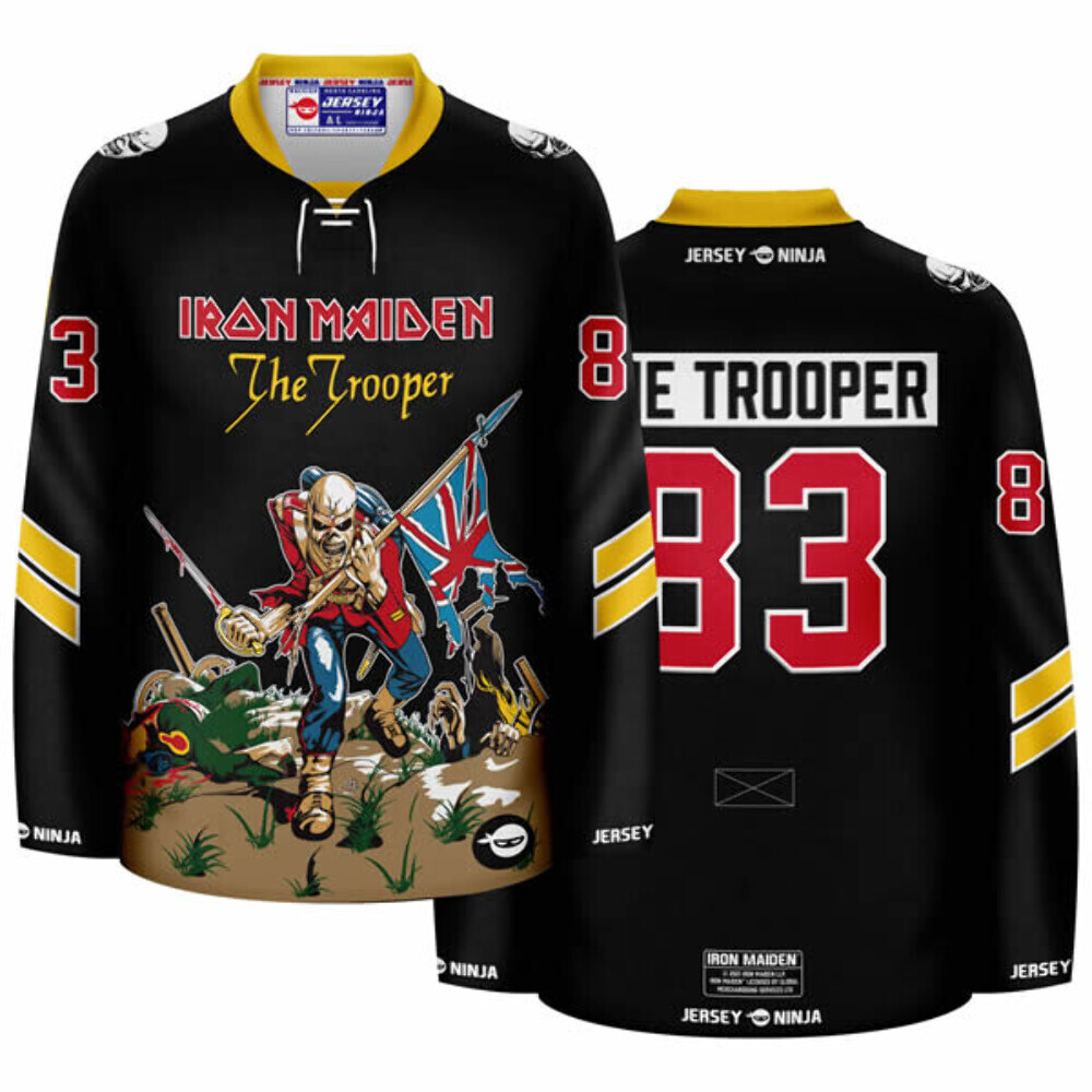 Iron Maiden The Trooper Sub Black Hockey Jersey | eBay Iron Maiden The Trooper Sub Black Hockey Jersey | eBay