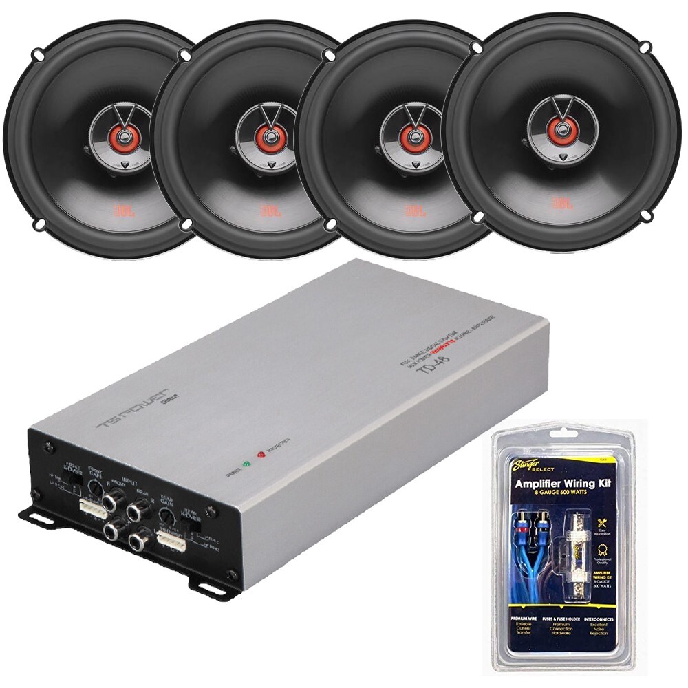 4 Колонки JBL CLUB 622 65 мощностью 180 Вт 4-канальный Автомобильный усилитель звука класса D мощностью 2000 Вт 51390₽