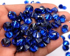 6 Pcs Natural Blue Sapphire Round 10x10mm Certified Loose Gemstones 5DOB
