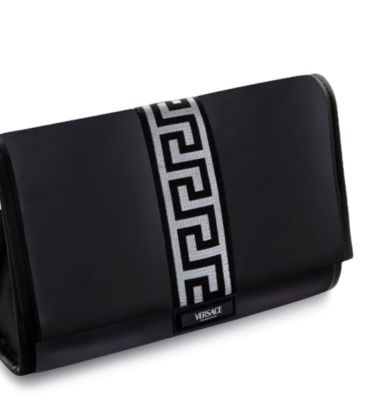 Versace Fragrance Pouch/Travel/Clutch Bag in Black Silver Color