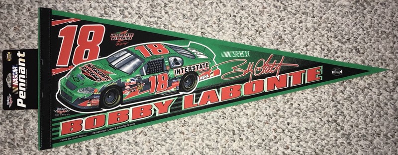 Bobby Labonte #18 Interstate Batteries NASCAR Pennant Limited to 5,000 New mint