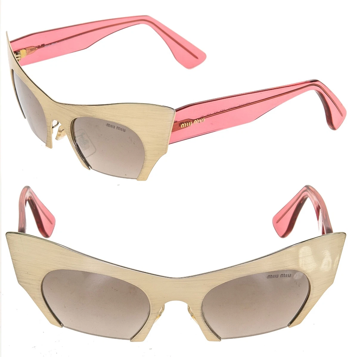 Miu Miu Cat Eye Gold Sunglasses for Women for sale | eBay