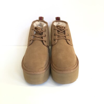 UGG NEUMEL HERITAGE PLATFORM CHESTNUT ANKLE LACE-UP SHOE US 11