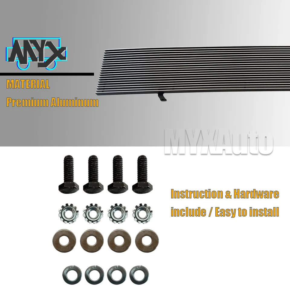 Polished Billet Grille Fits 1986-1997 Nissan Pickup Phantom Main Upper Grill Foto 4 de 4