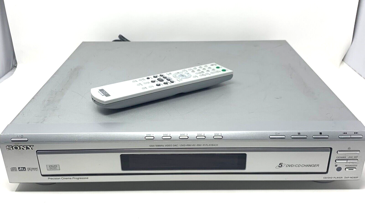 Sony DVP-NC60P 5-Disc CD DVD Changer Carousel Player RARE SILVER