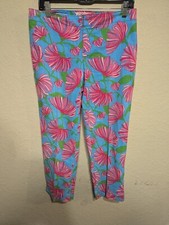Lilly Pulitzer Vintage Originals Resort Fit 6 Neon Floral Tradewind Kissue Pant