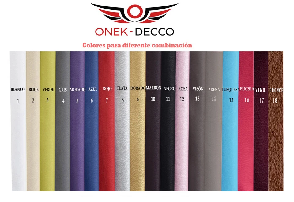 ONEK-DECCO Cabecero de cama en polipiel Mod. KANSAS Patchwork Blanco-Negro - Imagen 4 de 4