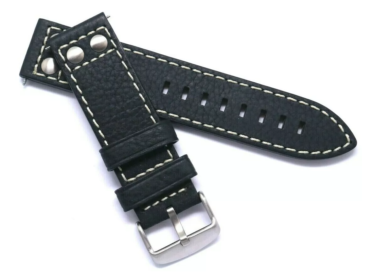 Black cheap rivet watch