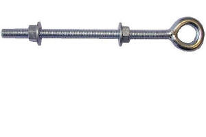 100 X Welded ZP Steel Eye Bolts 200mm 8 Inch X 3/8 Inch With Nuts &Amp; 2 Washer - Picture 1 of 1