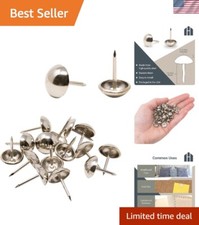 Versatile 7/16" Upholstery Nailer Kit - 100 Durable Nickel Decorative Tacks