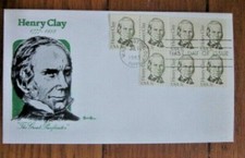 HENRY CLAY REKNOWN ORATOR THE GREAT PACIFICATOR 1983  TUDOR HOUSE CACHET FDC