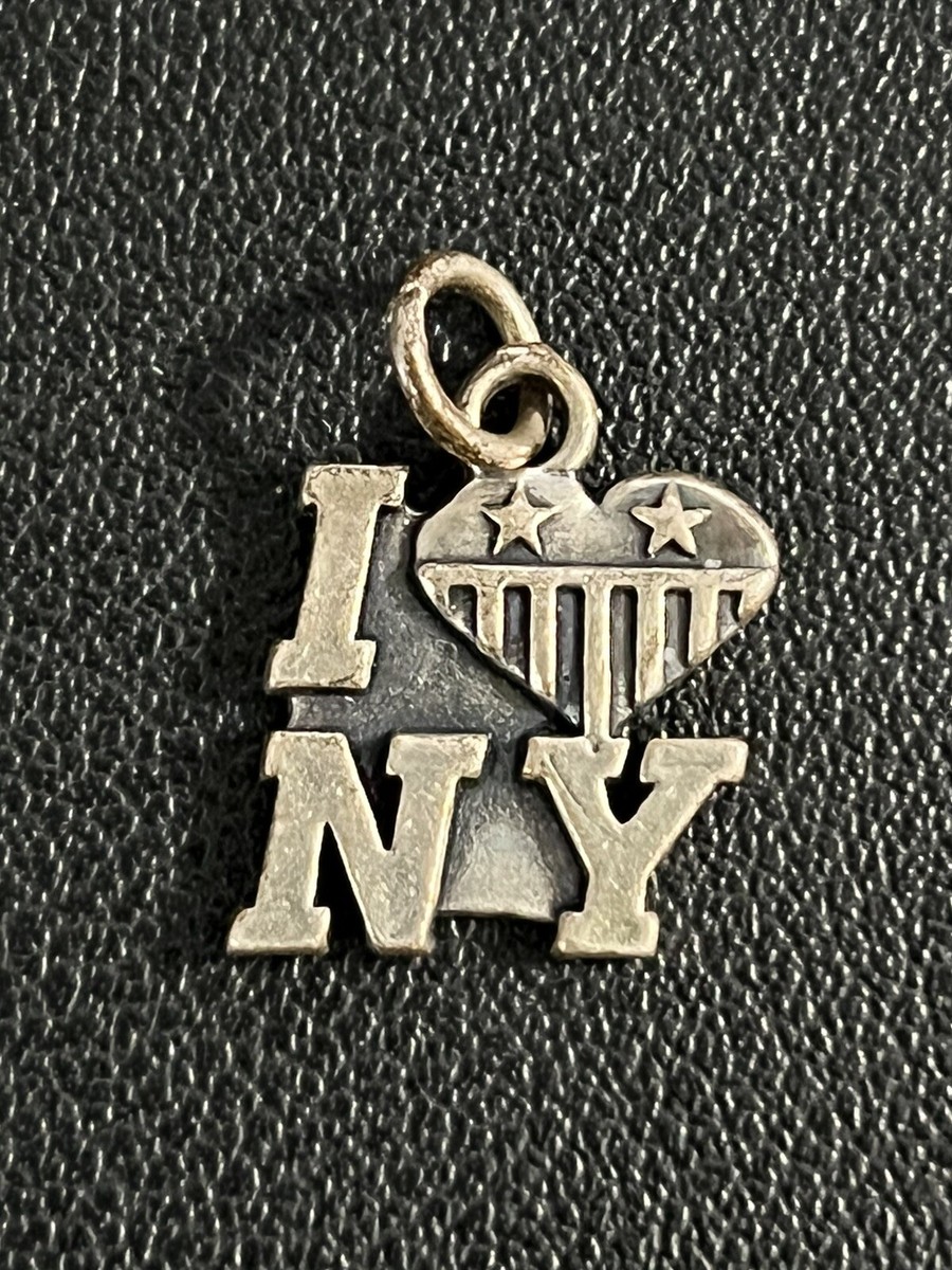 VTG Sterling Silver I LOVE NY Heart New York Charm Stamped