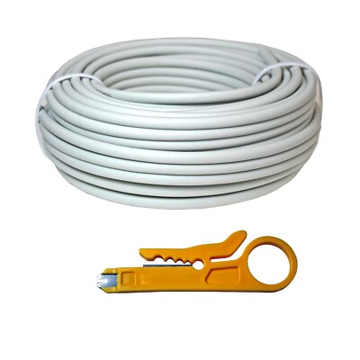 50m Cat 6 2 fach Geschirmt Verlegekabel Netzwerk Kabel PIMF LAN Cat6 Kat 6 7 5  