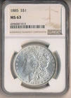 1885 MORGAN SILVER DOLLAR **NGC CERTIFIED MS 63** FREE SHIPPING!!