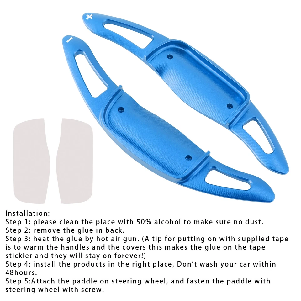 Extensión de palanca de cambios de volante para Toyota Camry Avalon aluminio azul Foto 4 de 4